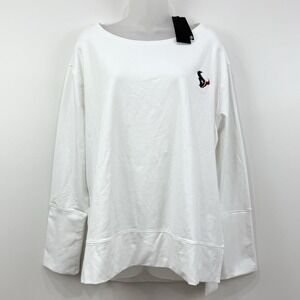 Greyson Celeste Top Womens XL White NWT Houston Texans Football Long Sleeve